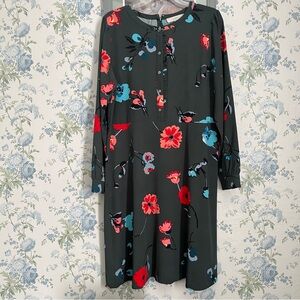 Loft Floral Long Sleeve Dress